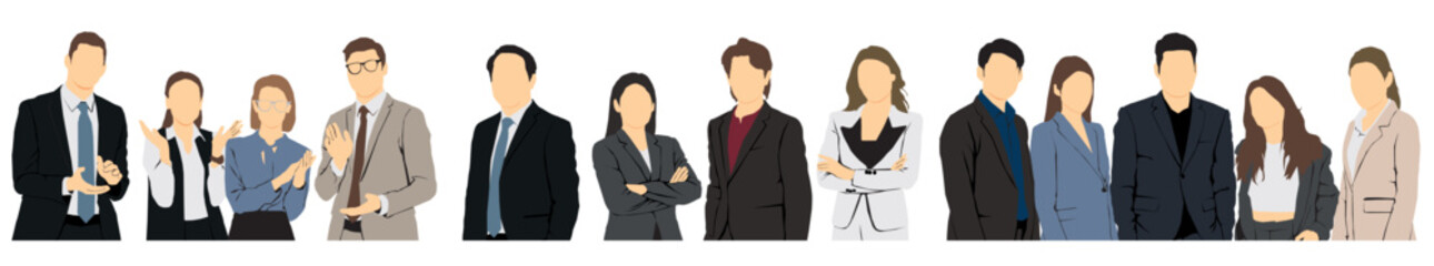 group of people business businessman and women isolated vector people business