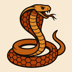 striking cobra snake