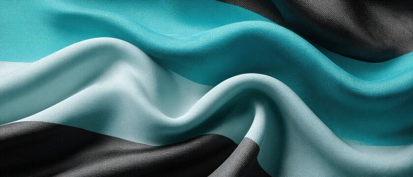 Premium Botswana Flag Waving on White Background for President S Day In Botswana and Heritage Day Spring Celebrations with Modern Social Media Marketing Appeal