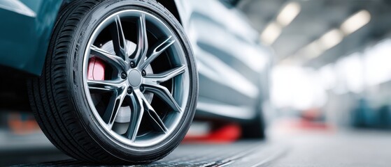 Modern Professional Laser Sensor Wheel Alignment System in Vehicle Service Center High-Quality Automotive Maintenance for Reliable Repair and Accurate Diagnostics