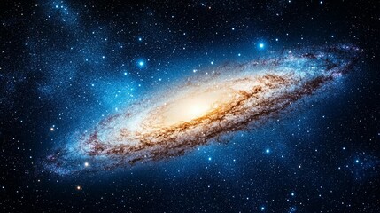 Fototapeta premium Spiral galaxy in deep space