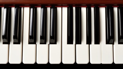 Naklejka premium Piano Keys: Classic Black and White Close-Up