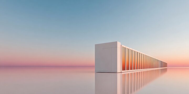 Modern High-Performance Server Room with Blinking LEDs and Organized Infrastructure Premium Tech Content for Business Marketing and Corporate Advertising