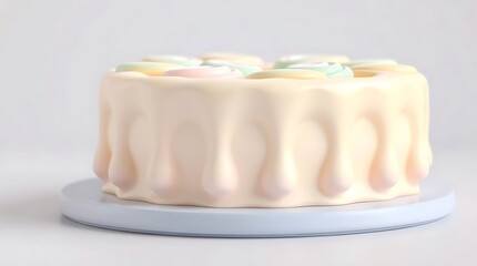 3d Cake on a white background.