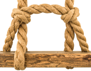 rope on a wooden background