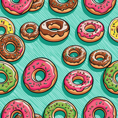 donut pattern vector illustration
