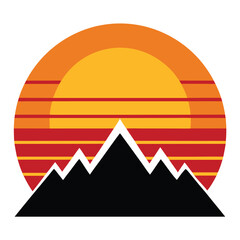 vector illustration of a mountain landscape