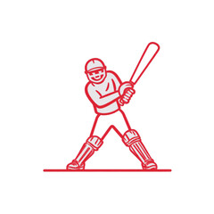 Obraz premium Baseball swing action field graphic illustration sports environment side view athletic concept for seo impact