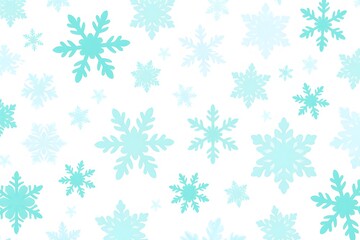 Blue Snowflakes Border, A horizontal banner featuring a multitude of stylized snowflakes