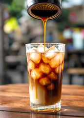 Refreshing Iced Coffee with Condensed Milk and Ice