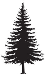 Fir tree silhouette element
