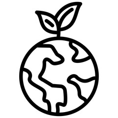 Environmental Impact line icon