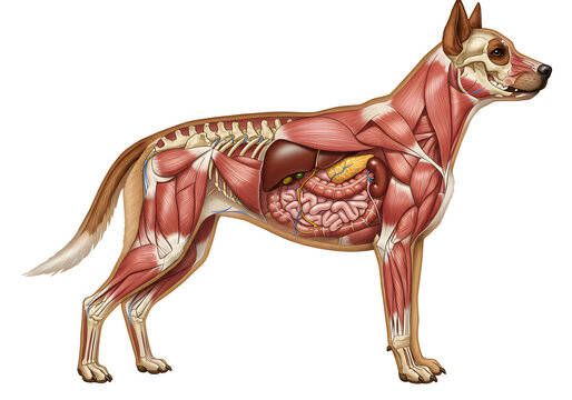 Canine anatomy illustration