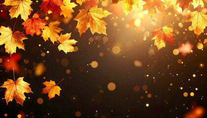 枯れ葉が舞う様子