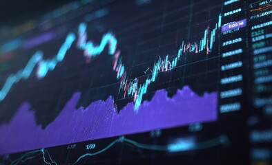 Financial Chart Close Up