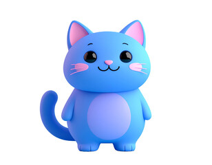 Fototapeta premium 3d design cat transparent background