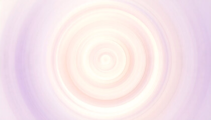 Serene abstract background featuring soft fluid motion with concentric circles in pastel lavender and cream hues.