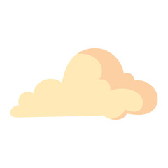 Illustration of Cartoon Cloud Flat design. Vector ICon