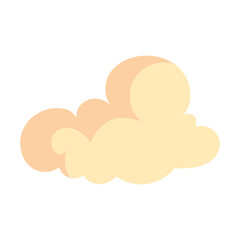 Illustration of Cartoon Cloud Flat design. Vector ICon