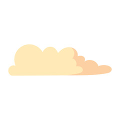 Illustration of Cartoon Cloud Flat design. Vector ICon