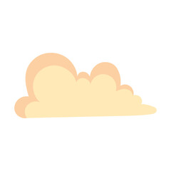 Illustration of Cartoon Cloud Flat design. Vector ICon