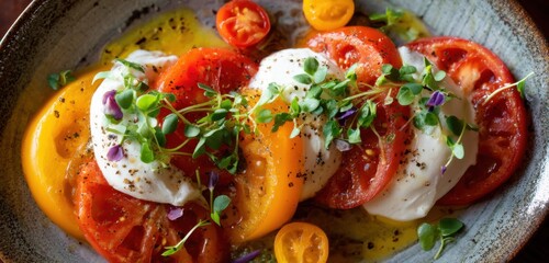 Vegan Burrata Salad with Heirloom Tomatoes
