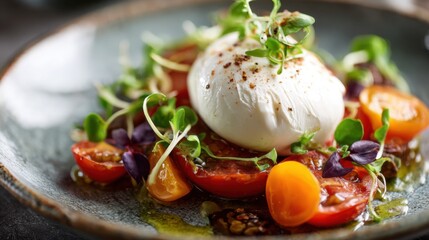 Vegan Burrata Salad with Heirloom Tomatoes