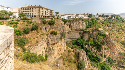 The beautiful old town in Ronda,  Spain on june 25th 2025