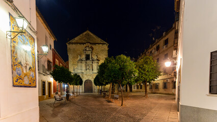 The beautiful old town in Cordoba by night,  Spain on june 20th 2025