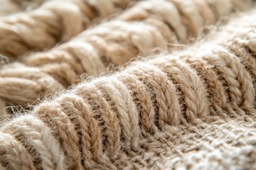 Close-up view of a knitted fabric with a textured pattern.