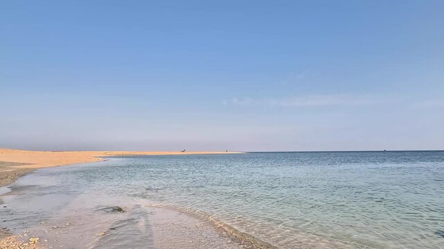 The beautiful scenery of Gili Ketapang beach in the morning