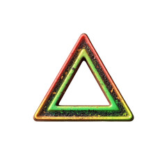 Artistic colorful triangle symbol on graphic design minimalist style abstract concept