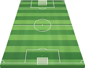 Grass football soccer field, vector illustration