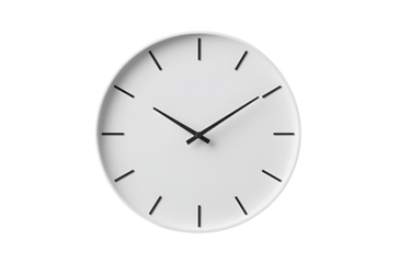 Set of wall clocks with black frame and hands. Flat style vector illustration. Simple classic wall clock with Arab numbers, with Roman numeral and without numbers isolated on white background