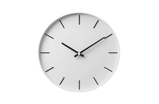 Set of wall clocks with black frame and hands. Flat style vector illustration. Simple classic wall clock with Arab numbers, with Roman numeral and without numbers isolated on white background