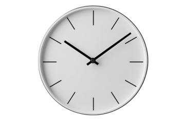 Set of wall clocks with black frame and hands. Flat style vector illustration. Simple classic wall clock with Arab numbers, with Roman numeral and without numbers isolated on white background