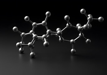 Complex molecule 3 d structure illustration
