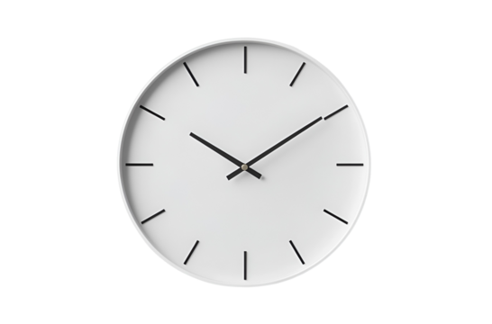 Set of wall clocks with black frame and hands. Flat style vector illustration. Simple classic wall clock with Arab numbers, with Roman numeral and without numbers isolated on white background