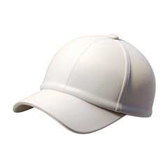 Fototapeta premium White baseball cap isolated on transparent background