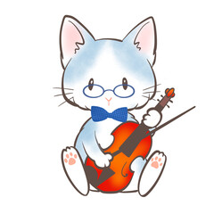 cat and violin 16