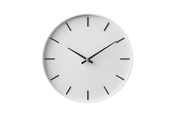 wall clock isolated on Transparent png background