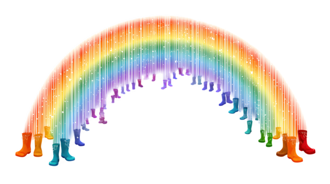 rainbow in a circle