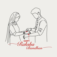 Brother and sister celebrate Raksha Bandhan.