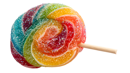 colorful lollipop isolated on white