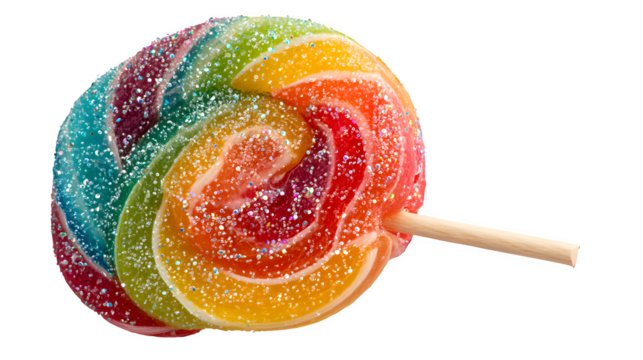 colorful lollipop isolated on white