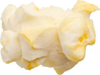 Tasty popcorn close up isolated on white background