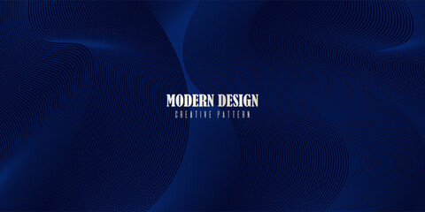 Premium background design with diagonal dark blue line pattern. Vector horizontal template for digital lux business banner, contemporary formal invitation, luxury voucher, prestigious gift certificate
