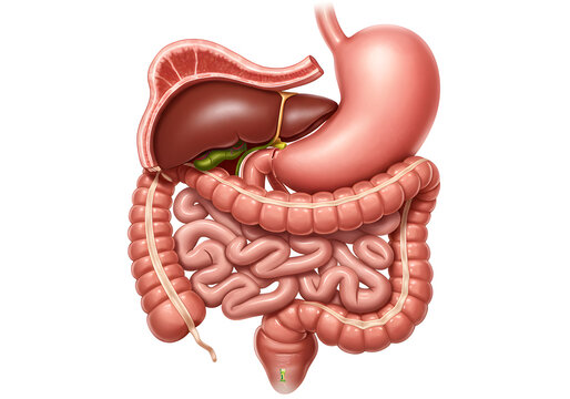 Human digestive system diagram