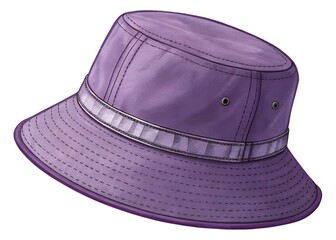 purple hat isolated on white