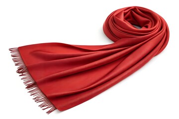 red scarf isolated  on white background